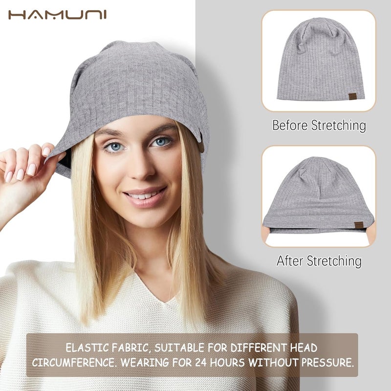 HAMUNI Slouchy Beanie for Men Women Soft Lightweight Running Beanie Hat Chemo Cap Skull Cap - Image 4